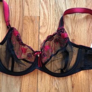 Freya Lyla red/black bra DISCONTINUED UK 30FF